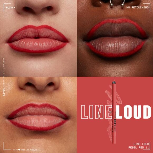 NYX Line Loud Lip Pencil Set | Make A Statement & Rebel Red | NEW MAKEUP - Picture 6 of 7